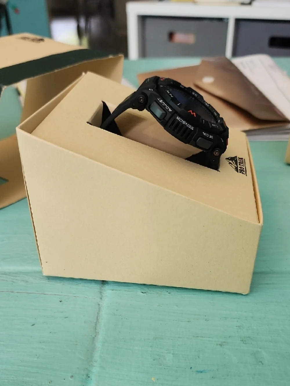 Casio Pro Trek Watch in Black with Orange Accents